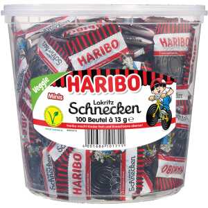 Haribo Lakritzprodukte Schnecken Minis - 100 Minibeutel