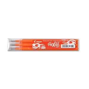 PILOT Tintenrollermine FriXion BLS-FR7 - 0,4 mm, orange, 3er Pack