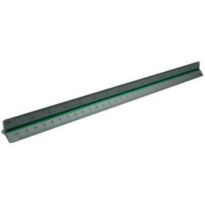 Rumold Präzisions-Dreikant-Maßstäbe 195, 30 cm, Teilung DIN