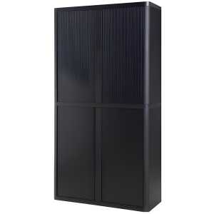 Rollladenschrank easyOffice 2-Meter Schrank, 4 Fachböden schwarz