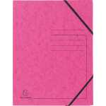 Exacompta EXACOMPTA Sammelmappe - A4, 355 g/qm, Gummizug, rosa