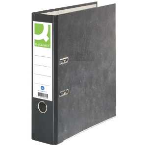 Q-Connect Wolkenmarmor-Ordner - A4, 80 mm, schwarz