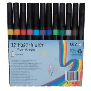 Faserschreiberetui 12ST sort. Q-CONNECT KF14912