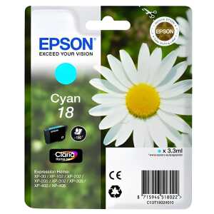 EPSON Original Tintenpatrone cyan (C13T18024012,18,T1802,T18024012)