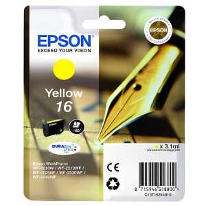 Epson Tintenpatrone Originalzubehör 16 ca. 165 Seiten gelb 3,1ml