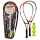 Powerbadminton Set 2 Schläger 3 Bälle Tasche, 6teilig