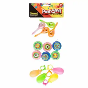 Partyspaß Set mit 14 Artikel, mit Rasseln, Jojos und Wasserspritzen