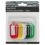 Schlüsselschilder 10er 5cm 5 Farben, rot, gelb,...