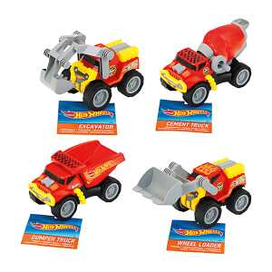 Hot Wheels Baufahrzeug 4fach sortiert, Maßstab 1:24
