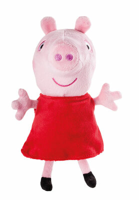 Jazwares  Peppa Pig Plüsch 19cm  mit Sound Peppa Wutz, mit typischen Geräuschen aus der Serie, aus Polyester,, Jazwares