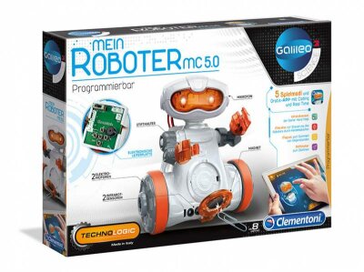 CLEMENTONI GMBH  Galileo Science  Technologic Mein Roboter, MC 5.0 programmierbar, Clementoni, ab 8 Jahren, 4 Batterien AAA/LR03 erforderlich, nicht enthalten