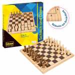 Idena 2in1 Schach FSC100% und Dame 28,5x28,5cm, inklusive...