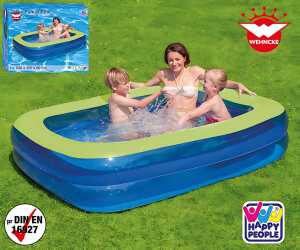Wehncke Family Pool 2 Ringe 200x150x50cm, mit Auslassventil,