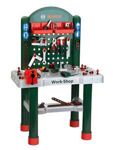 Bosch Work-Shop 82teilig Werkbank für Kinder, Arbeitsflächenhöhe 49cm
