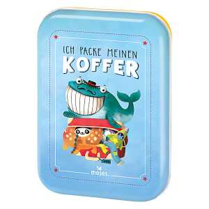 Merkspiel Ich packe meinen Koffer, Inhalt: 39 Karten, 1 Spielanleitung