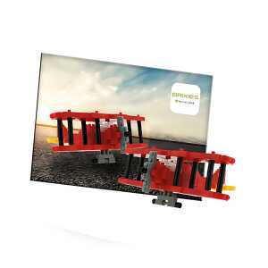 Iden-Berlin Brixies Minibausteine Postkarte Doppeldecker,