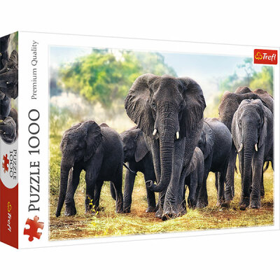 TREFL SA  Trefl Puzzle 1000 Teile  Elefanten, Puzzleformat 683x480mm, ab 12 Jahren