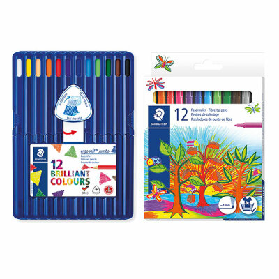 STAEDTLER MARS  Ergo Soft Jumbo Buntstift  plus Noris 325 Fasermaler