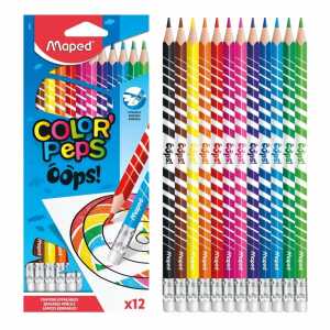 Farbstiftetui 12ST radierbar sortiert MAPED M832812 Color Peps OOPS