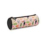 Stifteetui rund 23cm Tukan, aus Polyester, mit...