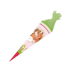 TROETSCH VERLAG Schultüte 22cm rund Pferde mit Tüllverschluss, Trötsch