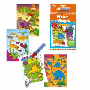 Malblock Water Magic Dinosaurier, mit Wasserstift, 6 Motive