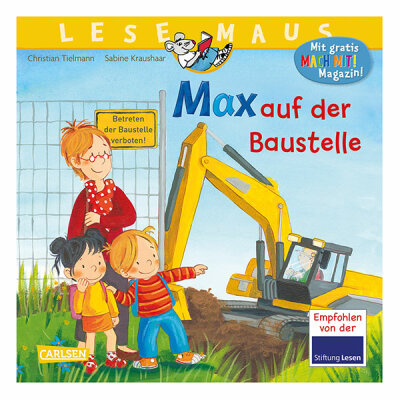 CARLSEN VERLAG  Buch Lesemaus 12  Max auf der Baustelle, ab 3 Jahren