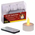 LED Teelichter 6er mit Fernbedienung,, 6x CR 2032+ 1x CR...