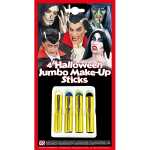 Schminkstifte Halloween XXL 4 Farben, weiß, blau,...