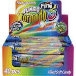 Jumbo Tornados sauer 50g, 6-farbiges, saures Fruchtgummikabel