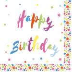 JET PAPIER GMBH Serviette 33x33cm Happy Birthday Stars,...