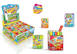 Color Pencil Gum 35g, Kaugummi mit Tutti-Frutti-Geschmack, Johny Bee