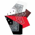 Bandana 55x55cm 4 Farben sortiert schwarz, rot,...