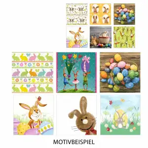 IDENA Servietten 20er 33x33cm Ostern Motive sortiert, Idena