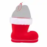 IDENA Idena Nikolausstiefel rot beflockt, 8cm
