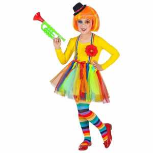 Kinderkostüm Clown 3-4 J. Gr. 110, Tütü, Minihut u., Hut 3-4 Jahre