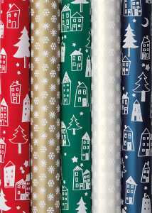 Weihn.Geschenkpapierrolle 1.5mx70cm ZÖWIE 33052 2A2220 Nordic Light