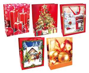 TROETSCH VERLAG Geschenktasche Weihnacht 24x18x8cm, sortiert