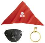 WIDMANN S.R.L. Piratenset mit Bandana Augenklappe, Ohrring