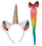 WIDMANN S.R.L. Einhorn Set mit Haarreif und Schwanz