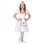 Kinderk. Krankenschwester 128 cm Kleid und Haube, 5 - 7...
