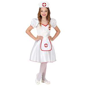 Kinderk. Krankenschwester 140 cm Kleid und Haube, 8 - 10 Jahre