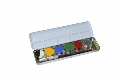 EULENSPIEGEL  Schminkpalette 6er Kombi  6 Farben, Glitzer, Metall