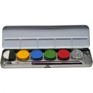 EULENSPIEGEL Schminkpalette 6er Kombi 6 Farben, Glitzer, Metall