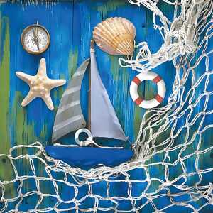 JET PAPIER GMBH Servietten 20er 33x33cm Coastal Memories