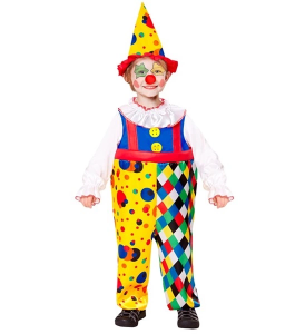WIDMANN S.R.L. Kinderkostüm Clown 4-5 J. Gr. 116, Overall und Hut