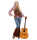Kostüm Set Hippie Frau Shirt m. Weste, Hose,, Stirnband, Kette