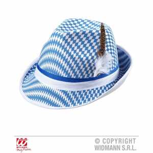 WIDMANN S.R.L. Hut Fedora Bayr. Flagge mit Federn