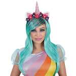 WIDMANN S.R.L. Perücke Einhorn Fantasy mit Haarreif,...