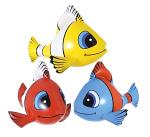 WIDMANN S.R.L. Aufblasbarer Fisch 60 cm 3 Farben sortiert